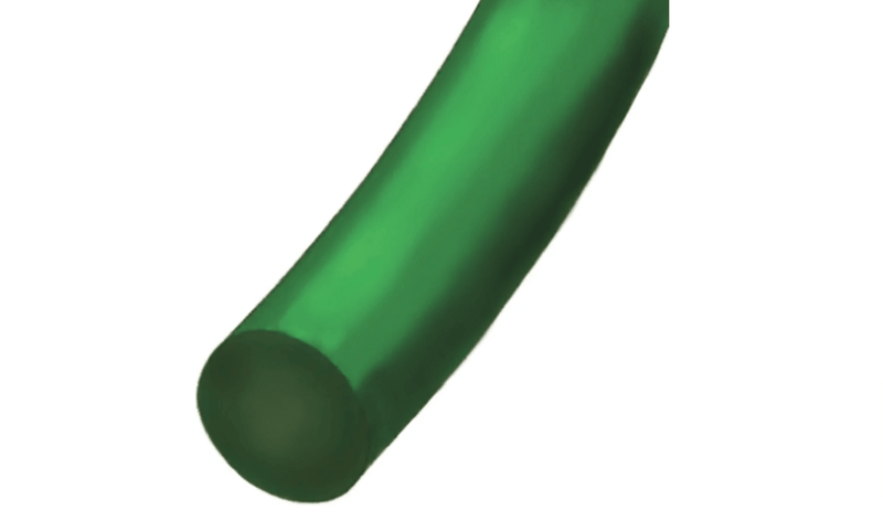 Green Polyurethane Solid Round Conveyor Belt (Rough) Polycord - EngineeringStores.co.uk