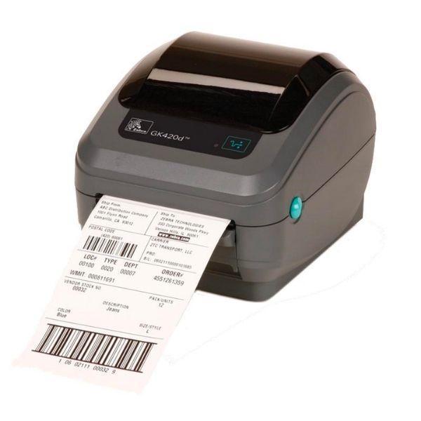 GK42-202520-000 ZEBRA DT PRINTER GK420D, 203 DPI, EURO AND UK CORD, EPL, ZPLII, USB, SERIAL, CENTRONICS PARALLEL. - EngineeringStores.co.uk